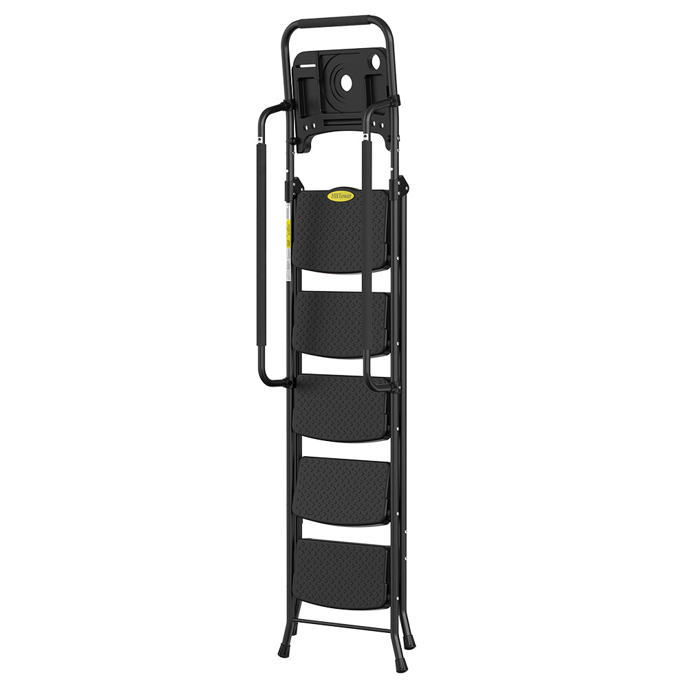 HBTower 5 Step Steel Ladder With Tool Tray