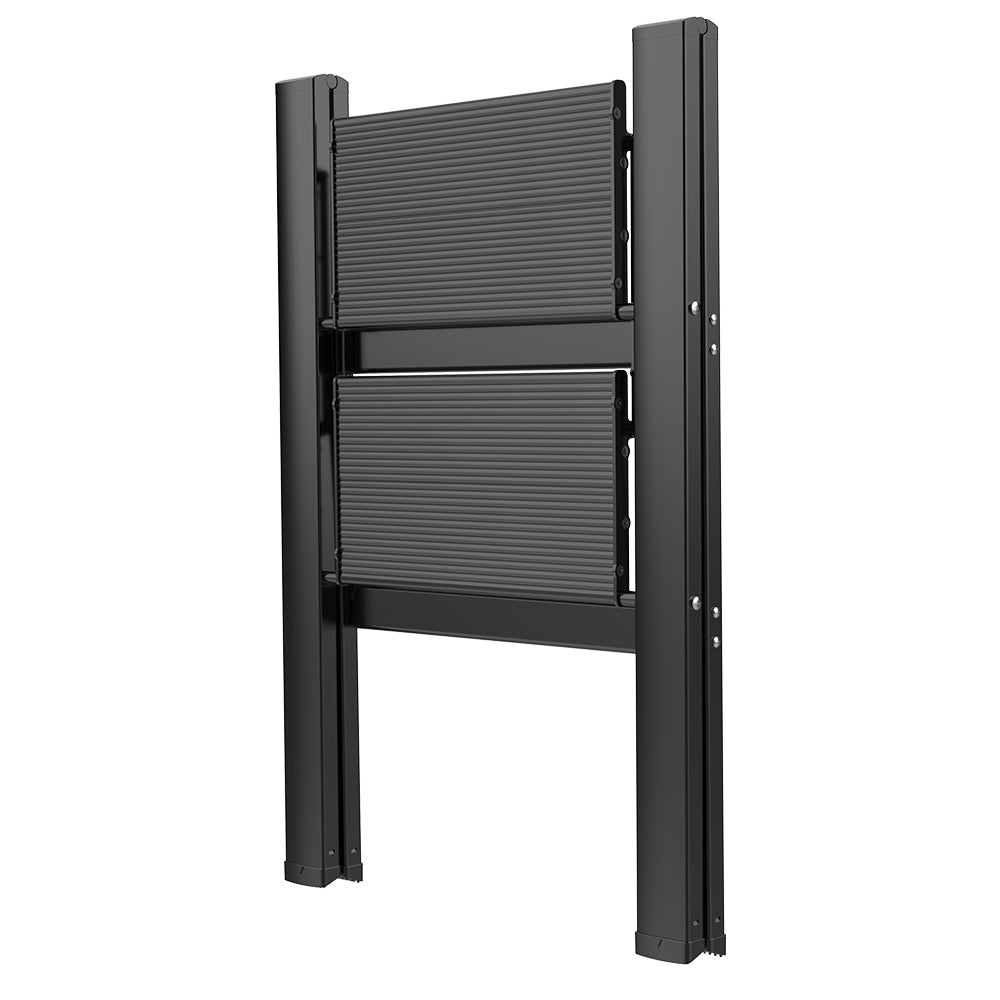 HBTower 330 Lbs Capacity 2 Step Aluminum Ladder (Black)