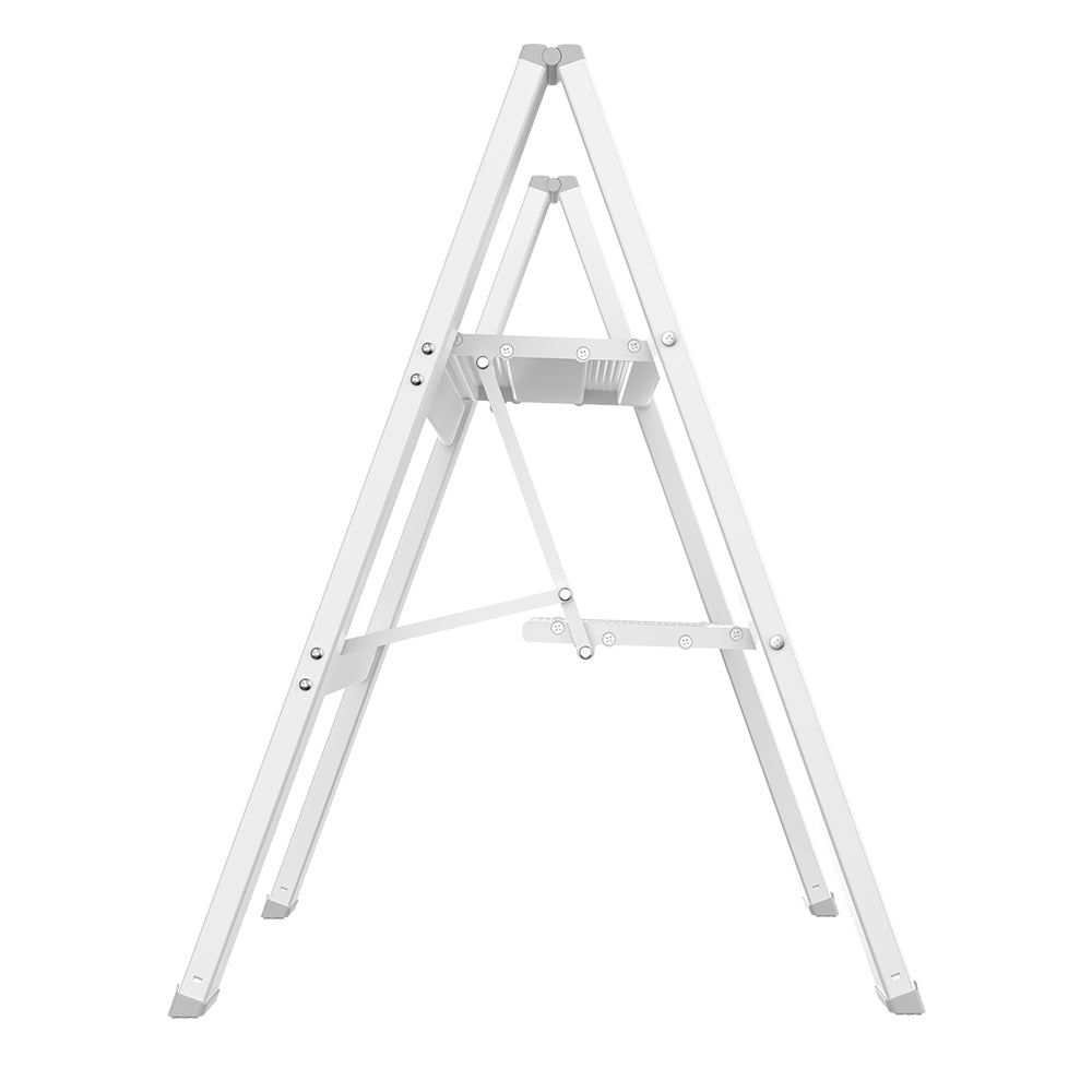 HBTower 330 Lbs Capacity 2 Step Aluminum Ladder (White)